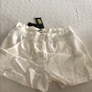 BCBG off white linen shorts!